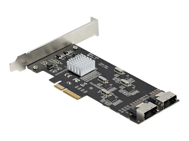 Elara StarTech.com 8 Port SATA PCIe Card PCI Express 6Gbps SATA Expansion Card With 4 Host Controllers SATA PCIe Controller Card PCI-e X4 Gen 2 To SATA I