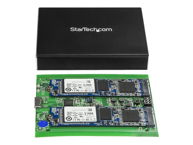 Elara StarTech.com Dual-Slot Hard Drive Enclosure For M.2 SATA SSDs