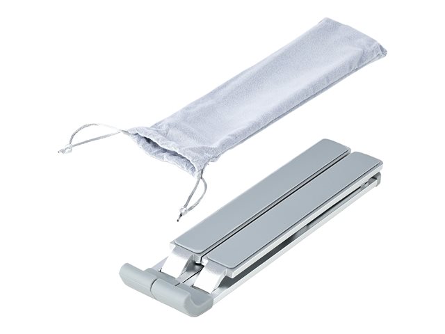 Elara StarTech.com Foldable Laptop Riser Stand Portable Height Adjustable Ergonomic Laptop Stand Ventilated Aluminum Frame Supports 22lb (10Kg) Tilt/Rais