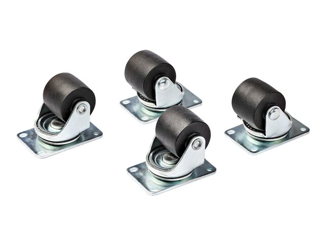 Elara StarTech.com Heavy Duty Casters For Server Racks/Cabinets Set Of 4 Universal M6 2-inch Swivel Caster Kit 45x75mm Pattern Replacement Caster Wheels