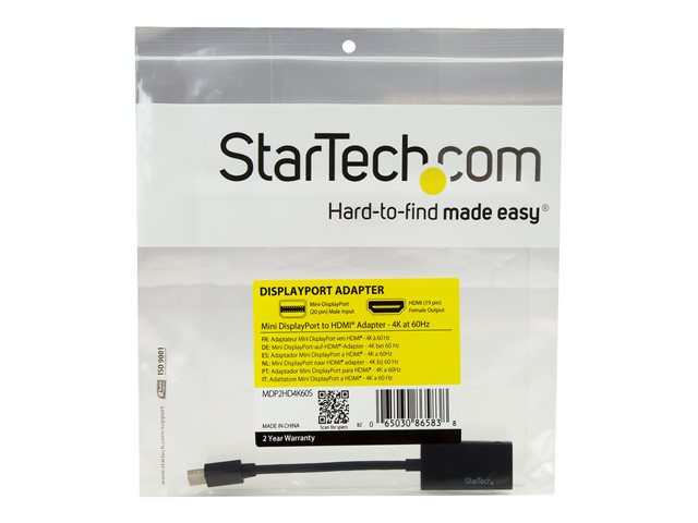 Elara StarTech.com Mini DisplayPort To HDMI Adapter