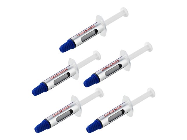 Elara StarTech.com Thermal Paste High Performance Thermal Paste Pack Of 5 Re-sealable Syringes (1.5g / Each) Metal Oxide Heat Sink Compound CPU Thermal