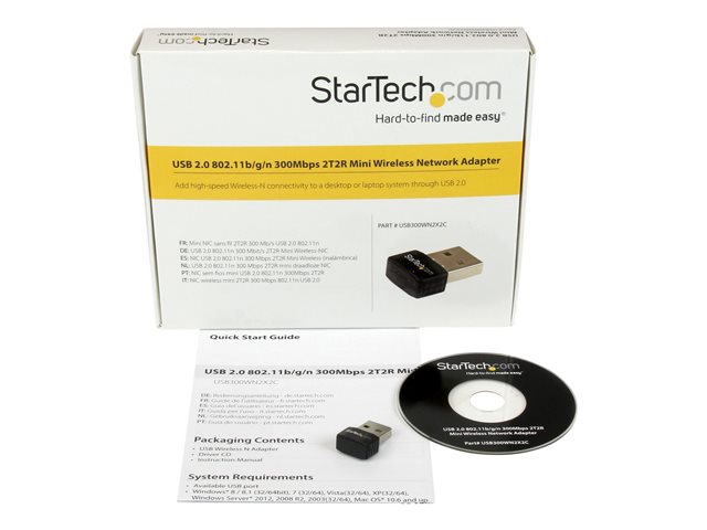 Elara StarTech.com USB 2.0 300 Mbps Mini Wireless-N Network Adapter