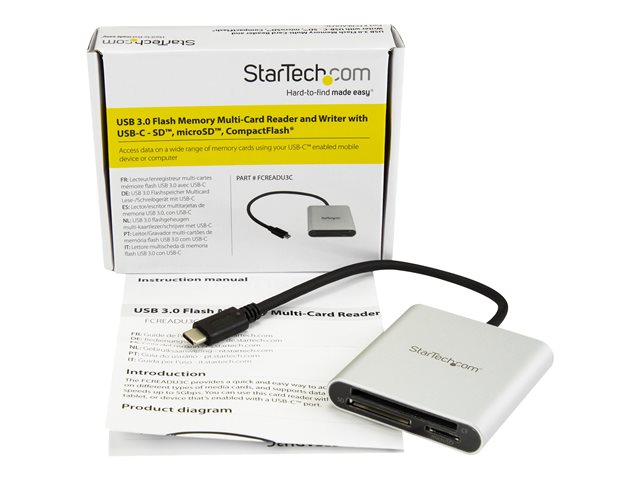 Elara StarTech.com USB 3.0 Flash Memory Multi-Card Reader/Writer With USB-C