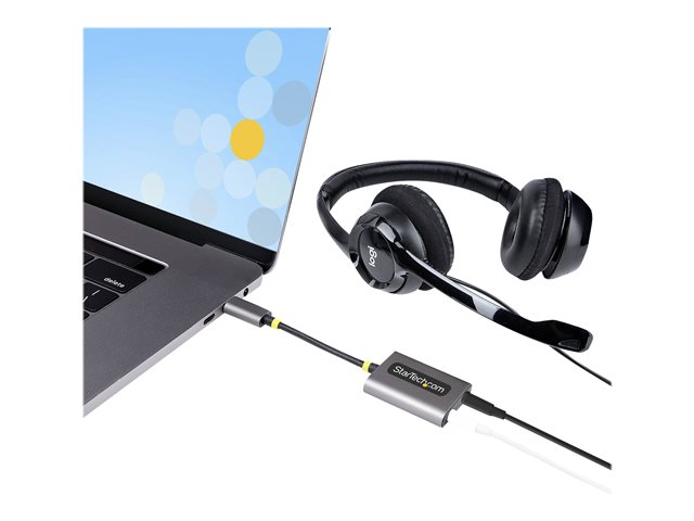elara StarTech.com USB-C Headphone Splitter USB Type C Dual Headset Adapter w/Microphone Input USB C to 3.5mm Adapter/Earphone Dongle USB C to Audio Jack
