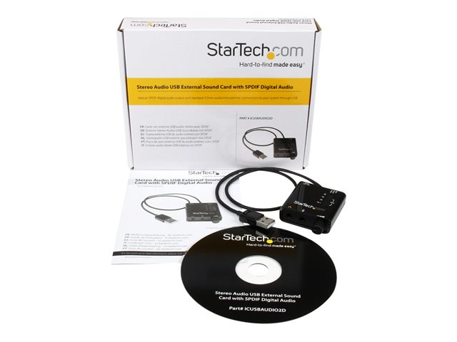 Elara StarTech.com USB Sound Card W/ SPDIF Digital Audio & Stereo Mic