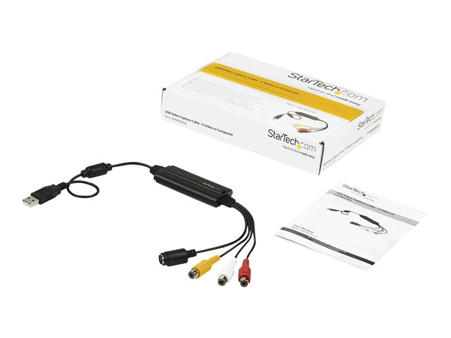 Elara StarTech.com USB Video Capture Adapter Cable S-Video/Composite To USB 2.0 SD Video Capture Device Cable TWAIN Support Analog To Digital Converter F