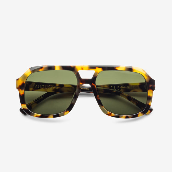 Electric Augusta Sunglasses Spotted Tort / Vintage Green
