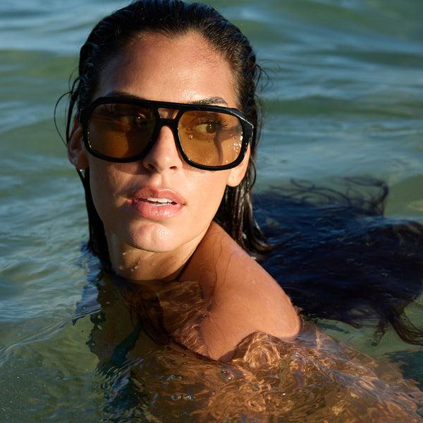 Electric Augusta Sunglasses Gloss Black / Amber