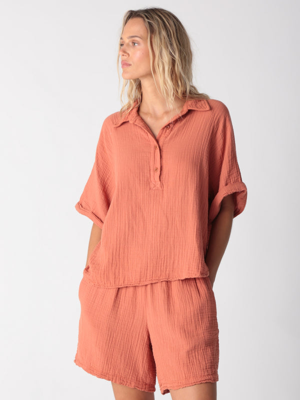 electric & rose Kauai Gauze Top Tops