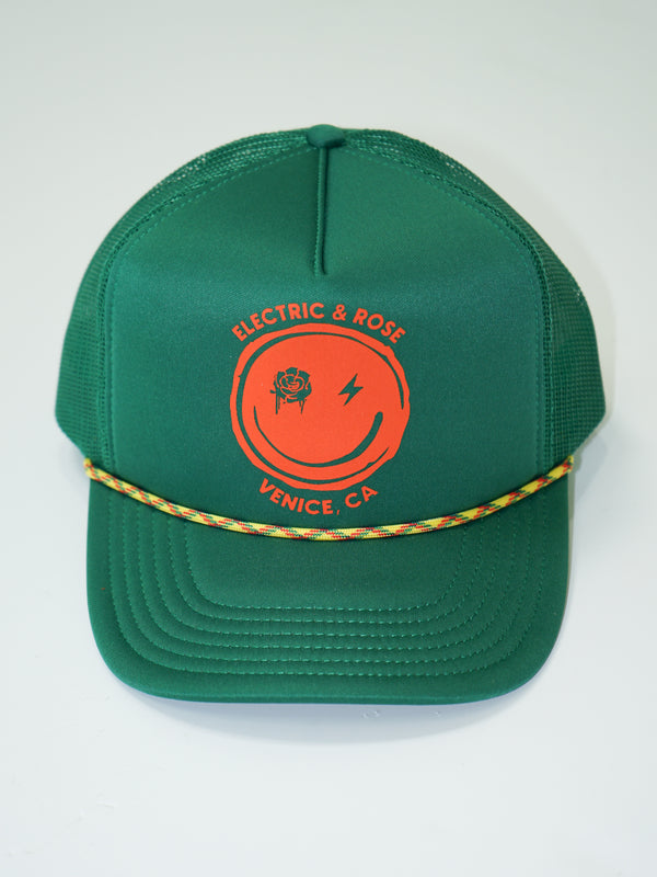 electric & rose Smiley Trucker Hat Accessories