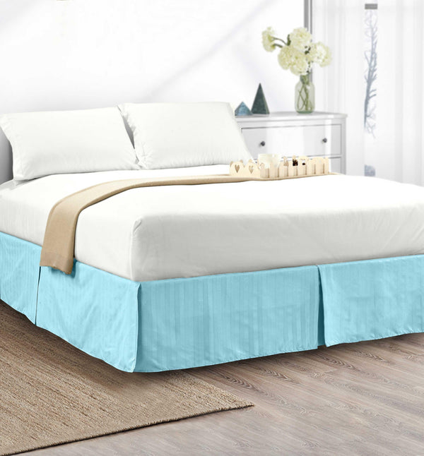 elegant comfort Elegant Comfort 1-Piece Stripe Bed Skirt - 14 inch Drop Bed Skirts