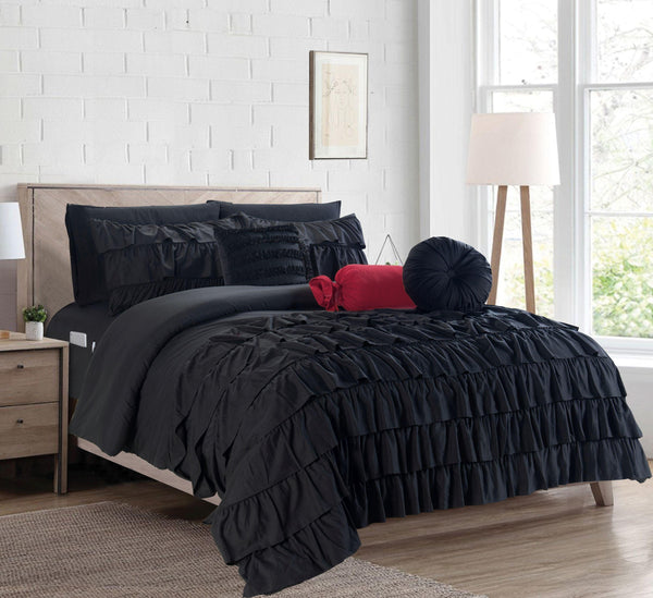 Elegant Comfort Elegant Comfort 10-Piece Cinderella Comforter Set Includes 4-Piece Sheet Set With Double Sided Storage Pockets 10-Piece
