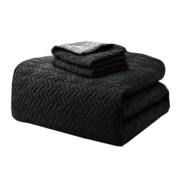 Elegant Comfort Elegant Comfort 3-Piece Majestic Quilted Reversible Bedspread Coverlet Set 3-Piece