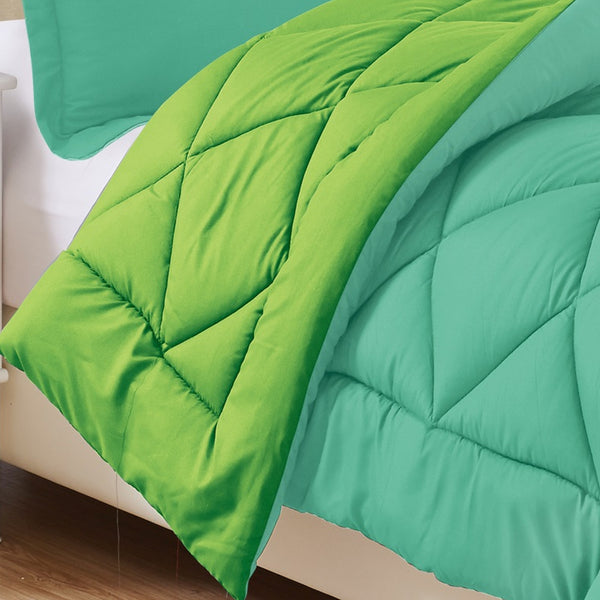 Elegant Comfort Elegant Comfort 3-Piece Reversible Diamond Stitched Comforter & Shams 3-Piece