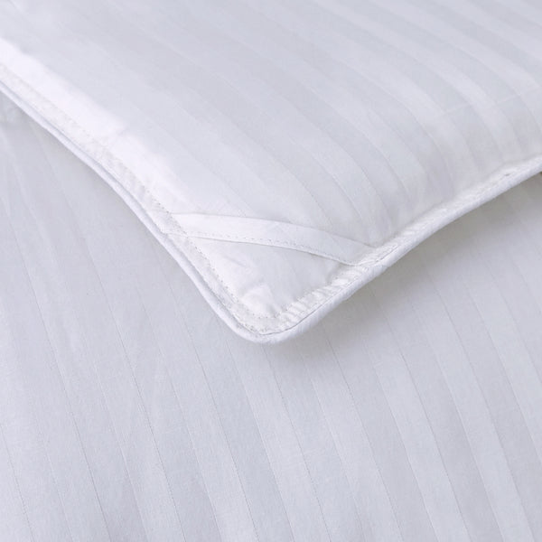 Elegant Comfort Elegant Comfort 3-Piece Stripe Cotton Box Stitched Comforter Set-Cotton Duvet Insert With 4 Corner Tabs 3-Piece