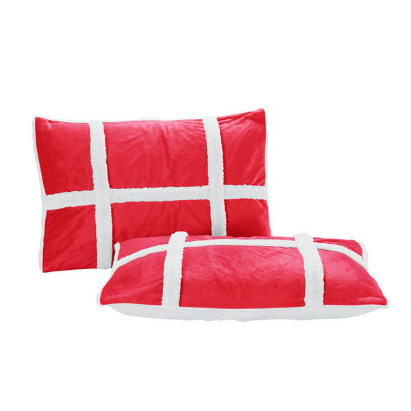 Elegant Comfort Elegant Comfort 3-Piece Stripe Micro-Suede Reversible Sherpa - Comforter Set 3-Piece