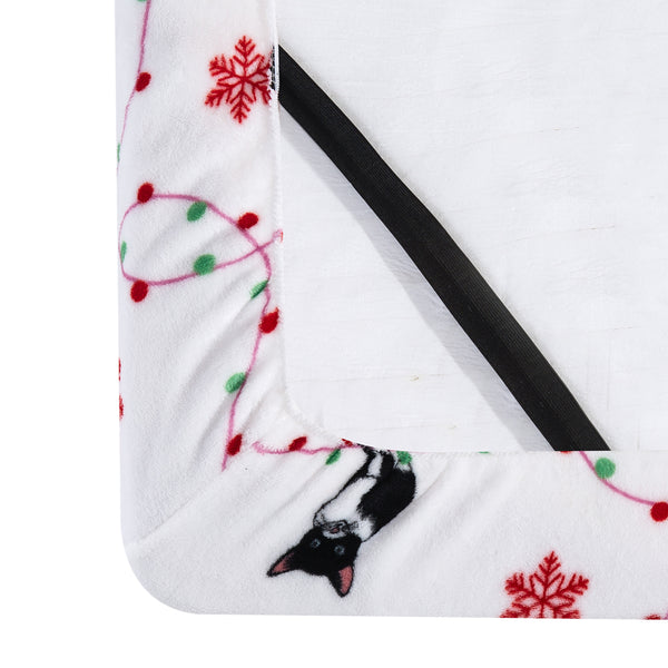 Elegant Comfort Elegant Comfort 4-Piece Holiday Christmas Velvet Plush Flannel Sheet Set 4-Piece