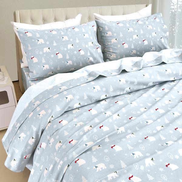 Elegant Comfort Elegant Comfort 4-Piece Holiday Cotton Flannel Sheet Set - 100% Turkish Cotton 4-Piece