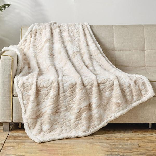 elegant comfort Elegant Comfort 50" x 60" Printed Sherpa Back Throw Throw elegant comfort Elegant Comfort 50" x 60" Printed Sherpa Back Throw Throw