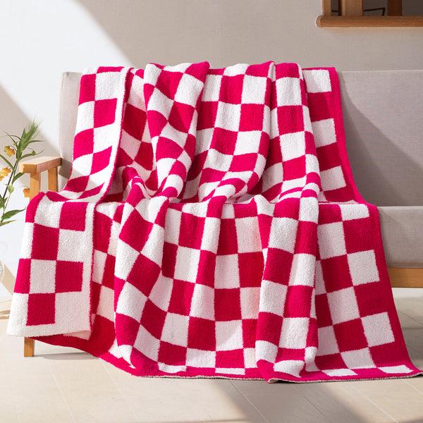 elegant comfort Elegant Comfort 50" x 70" Ultra Soft Checkered Knitted Throw Blanket Throw