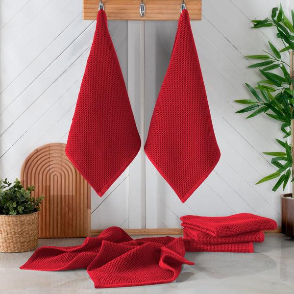 elegant comfort Elegant Comfort 6-Pack Turkish Cotton Waffle Wave Kitchen Towels