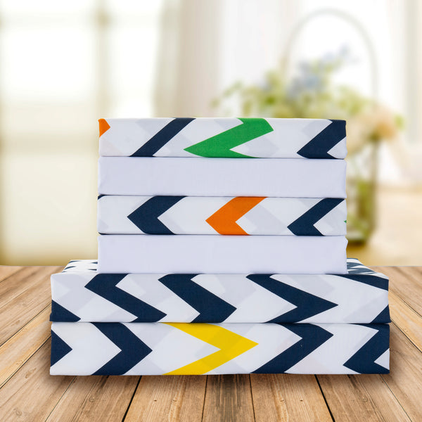 Elegant Comfort Elegant Comfort 6-Piece Chevron Pattern - Soft As A Hotel Premium Quality Sheet Set 6-Piece