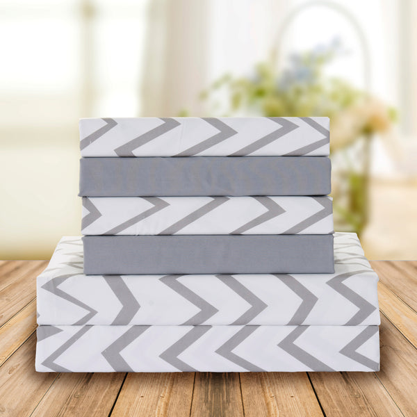 Elegant Comfort Elegant Comfort 6-Piece Chevron Pattern - Soft As A Hotel Premium Quality Sheet Set 6-Piece