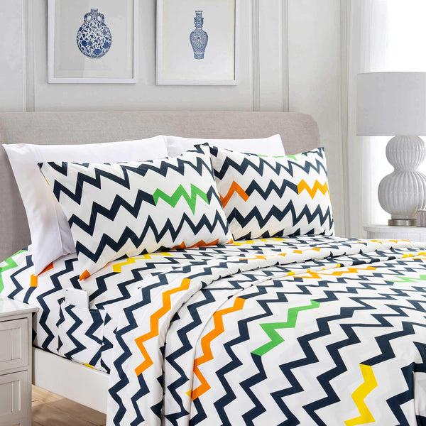 Elegant Comfort Elegant Comfort 6-Piece Chevron Pattern - Soft As A Hotel Premium Quality Sheet Set 6-Piece