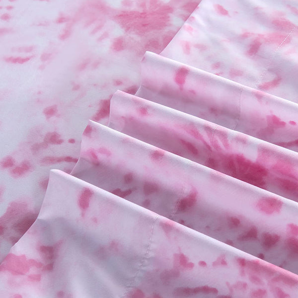 Elegant Comfort Elegant Comfort 6-Piece Colorful Tie Dye Pattern Sheet Set - Soft As A Hotel Premium Quality Bedding 6-Piece