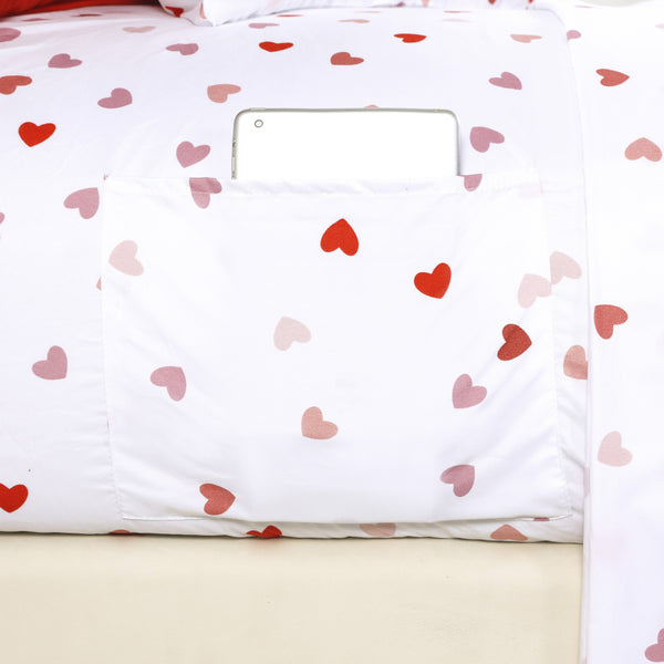 Elegant Comfort Elegant Comfort 6-Piece Heart Pattern Valentina Sheet Set - Soft As A Hotel Premium Quality Bedding 6-Piece