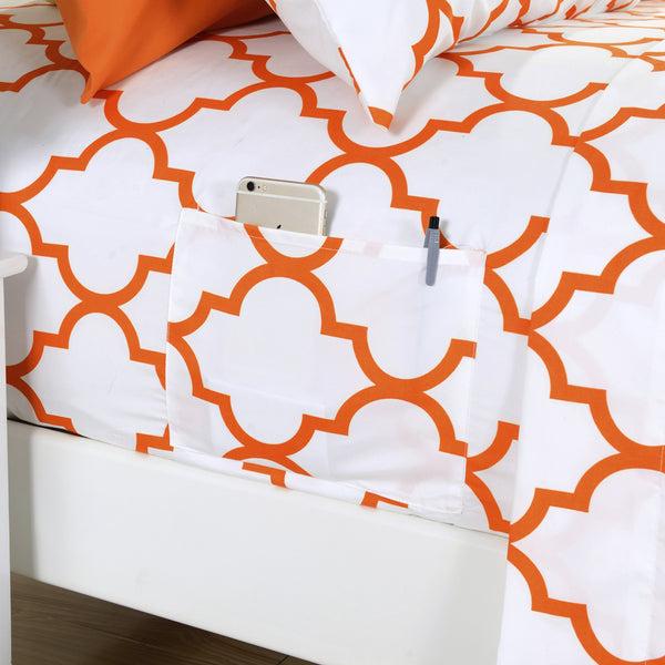 Elegant Comfort Elegant Comfort 6-Piece Moroccan Trellis Printed Pattern - Soft As A Hotel Premium Quality 6-Piece