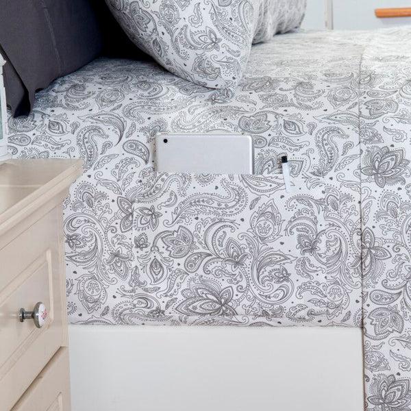 Elegant Comfort Elegant Comfort 6-Piece Paisley Printed Pattern - Soft As A Hotel Premium Quality Sheet Set 6-Piece