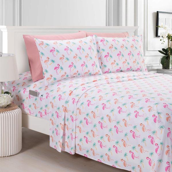 elegant comfort Elegant Comfort 6-Piece Tropical Pattern Bed Sheet Set - Soft as a Hotel Premium Quality 6-Piece