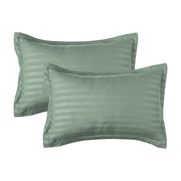 Elegant Comfort Elegant Comfort 8-Piece Dobby Stripe Comforter Set - Includes 4-Piece Sheet Set With Double Sided Storage Pockets 8-Piece