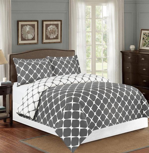 elegant comfort Elegant Comfort Bloomingdale Pattern 3-Piece Duvet Cover Set 3-Piece