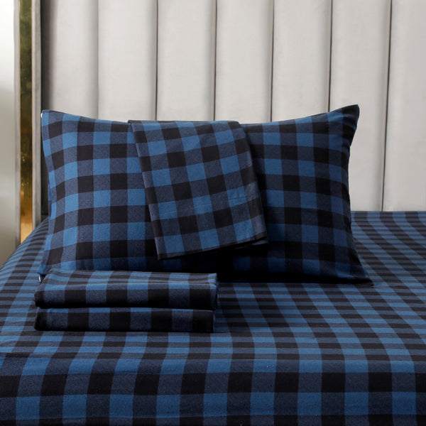 Elegant Comfort Elegant Comfort Buffalo Checkered Pattern - 100% Turkish Cotton Flannel 4-Piece Flannel Sheet Set 4-Piece