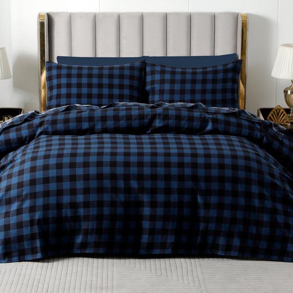 Elegant Comfort Elegant Comfort Buffalo Checkered Pattern - 100% Turkish Cotton Flannel 4-Piece Flannel Sheet Set 4-Piece