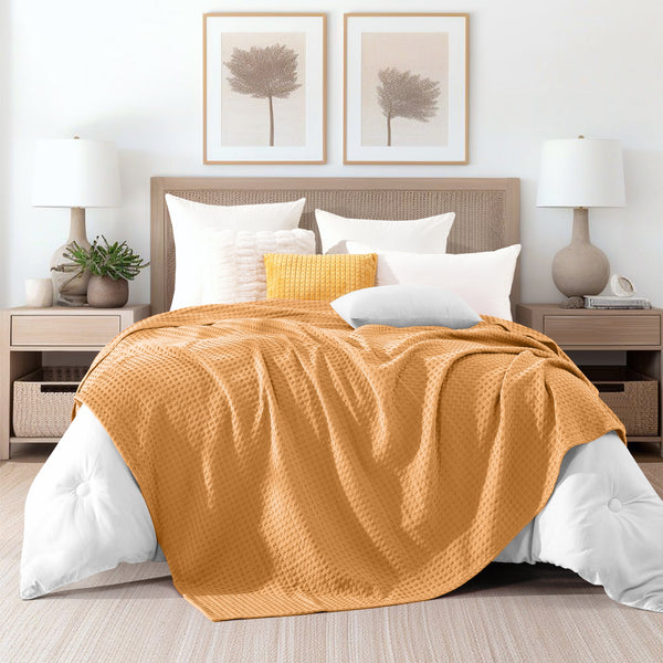 Elegant Comfort Elegant Comfort Cotton Waffle Blanket Blanket