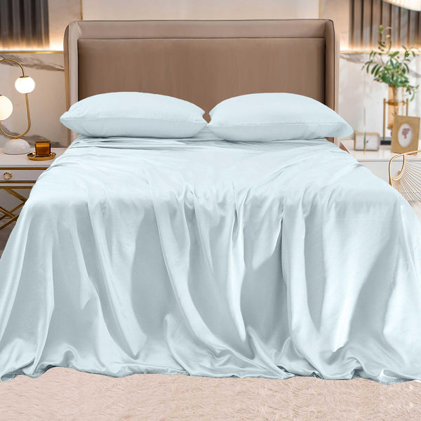 elegant comfort Elegant Comfort Fine 4-Piece Silky Satin Sheet Set Bright Shades 4-Piece