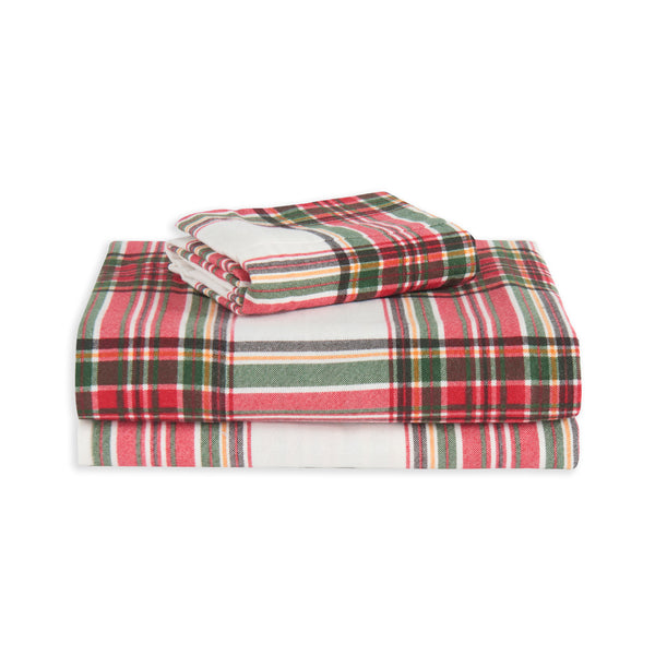 Elegant Comfort Elegant Comfort Flannel Plaid - 100% Turkish Cotton Flannel 4-Piece Flannel Sheet Set 4-Piece