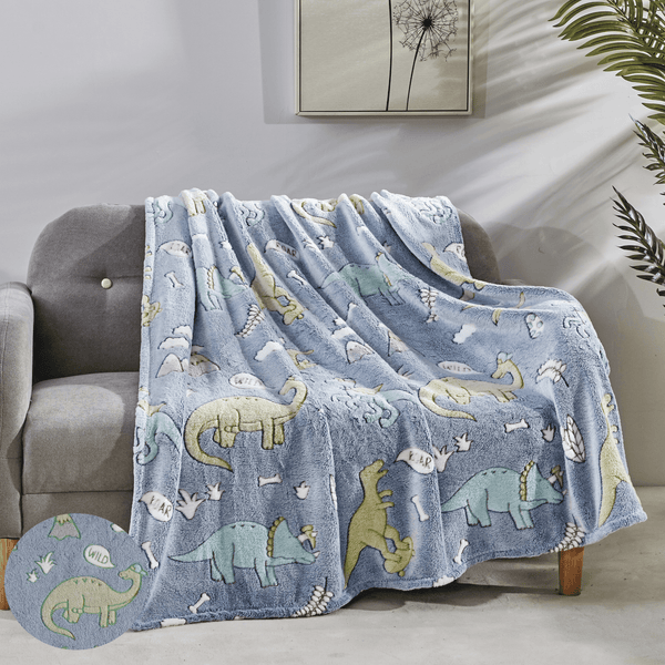 elegant comfort Elegant Comfort Glow In the Dark 50" x 60" Throw Blanket - Velvety Feel 50 X 60 inches Throw