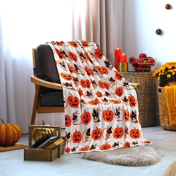 elegant comfort Elegant Comfort Halloween Theme Fleece Throw Blankets - Velvety Feel 50 x 60 inches