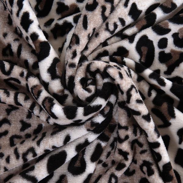 Elegant Comfort Elegant Comfort Leopard Printed Velour Fleece Blanket Animal Print Design - Velvety Feel Blanket