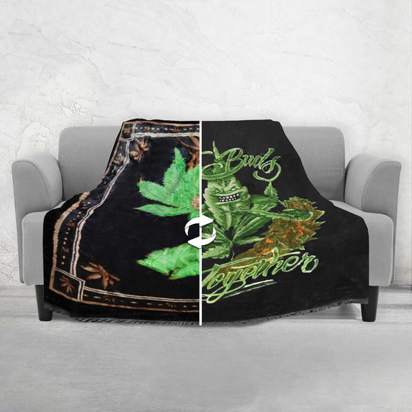 elegant comfort Elegant Comfort Marijuana Printed Reversible Blanket Oversized Couch - Queen Blanket Blanket