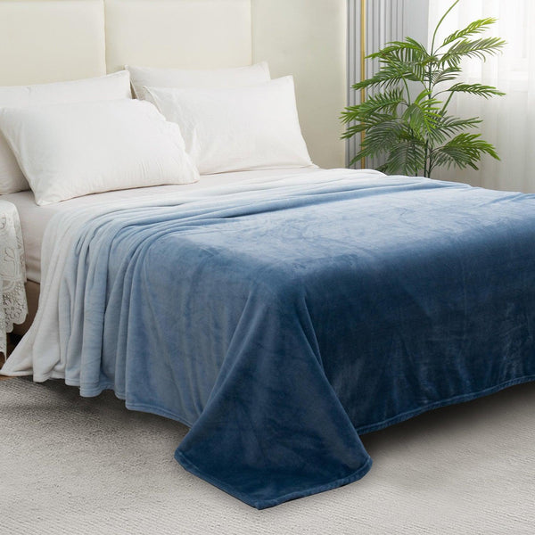 elegant comfort Elegant Comfort Ombre Printed Velour Fleece Blanket - Velvety Feel Blanket