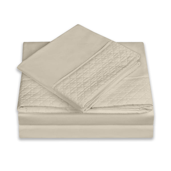 Elegant Comfort Elegant Comfort Quilted 4-Piece Sheet Set Premium Hotel Quality 4-Piece