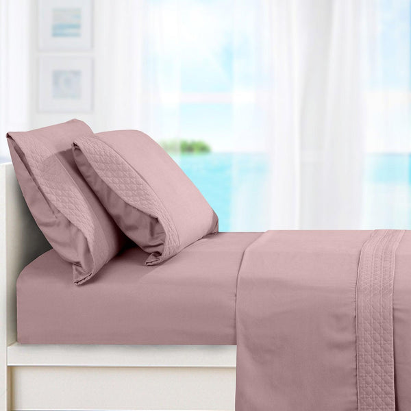 elegant comfort Elegant Comfort Quilted 4-Piece Sheet Set Premium Hotel Quality 4-Piece