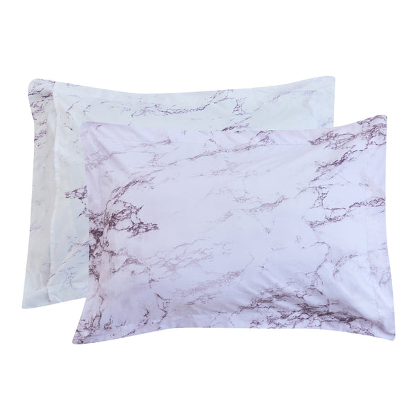 Elegant Comfort Elegant Comfort Reversible 10-Piece Marble Print Comforter Set Includes 6-Piece Sheet Set With Double Sided Storage Pockets 10-Piece