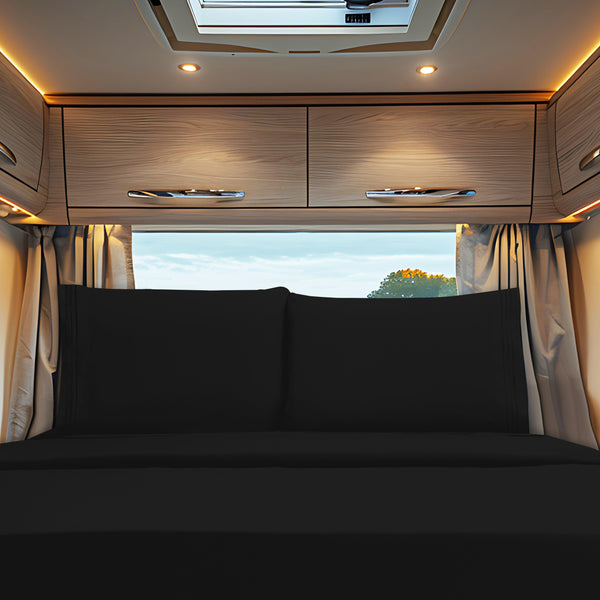 elegant comfort Elegant Comfort RV/Trailer 4-Piece 3 Line Embroidery Bed Sheet Set - Soft as a Hotel Premium Quality 4-Piece